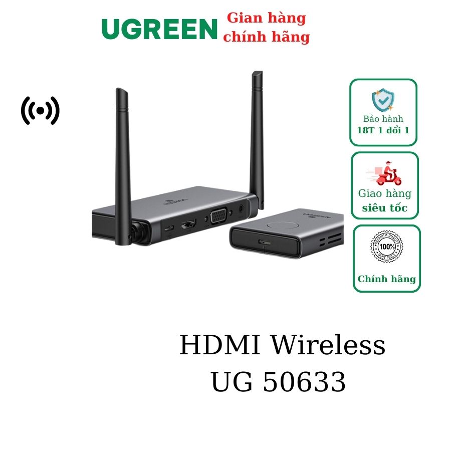 Bộ Truyền HDMI/ VGA Không Dây 50M Ugreen 50633