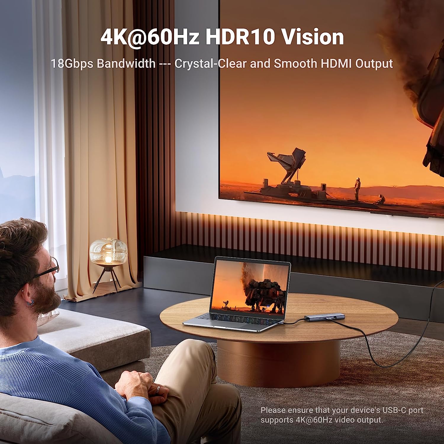 Bộ chuyển Type-C to HDMI + Lan + USB 3.0 + SD/TF + PD Type-C 100W + Type C data Ugreen 15375 Bộ chuyển Type-C to HDMI + Lan + USB 3.0 + SD/TF + PD Type-C 100W + Type C data Ugreen 15375