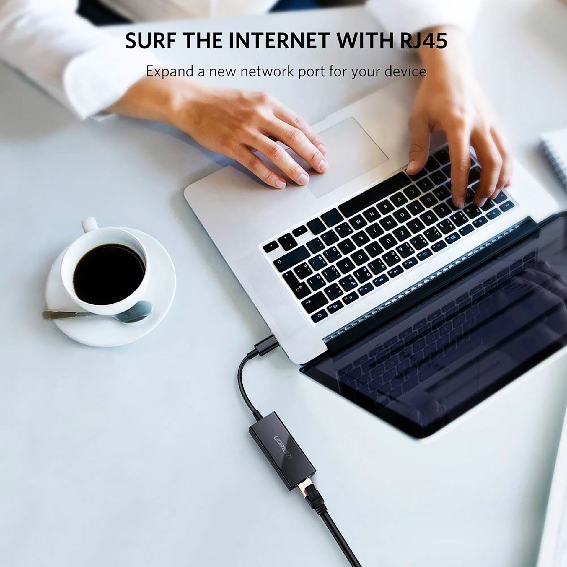 Cáp chuyển USB Type C to Lan 10/100Mb Ugreen 30287 Cáp chuyển USB Type C to Lan 10/100Mb Ugreen 30287