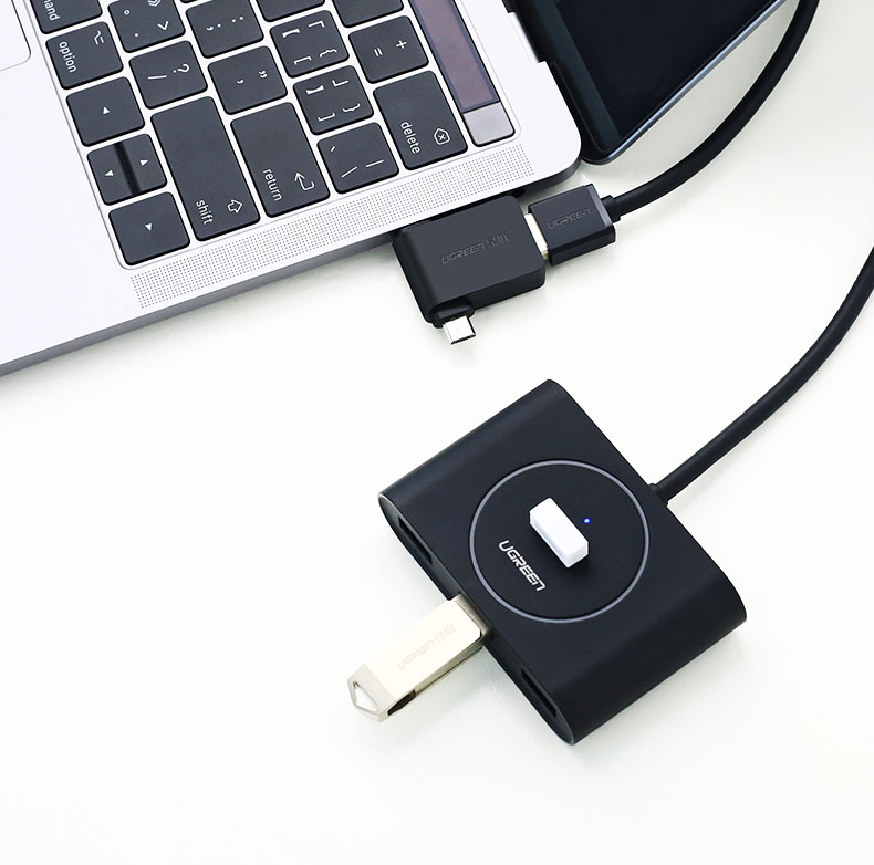 Đầu Micro USB + USB-C OTG USB 3.0 Ugreen 30453 Đầu Micro USB + USB-C OTG USB 3.0 Ugreen 30453