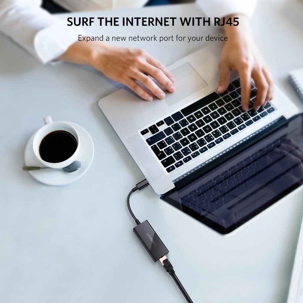 Cáp chuyển USB Type C sang LAN 1Gbps Ugreen 50307 Cáp chuyển USB Type C sang LAN 1Gbps Ugreen 50307