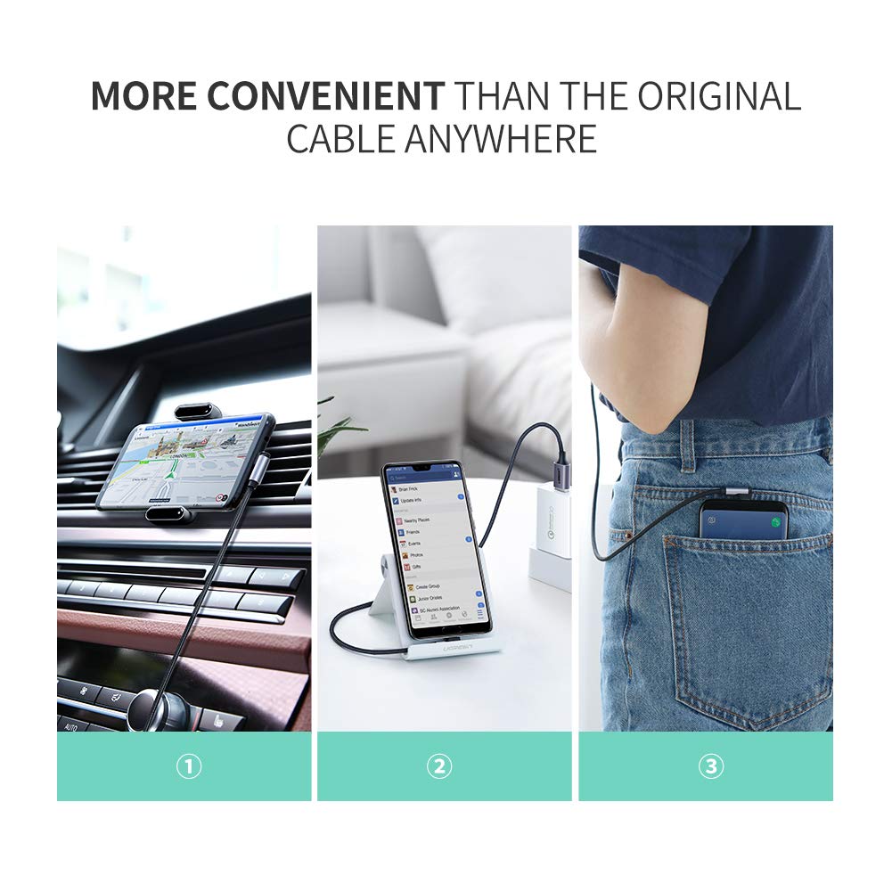 Cáp chuyển Type C to USB 2.0 góc 90 dài 2m Ugreen 50942 Cáp chuyển Type C to USB 2.0 góc 90 dài 2m Ugreen 50942