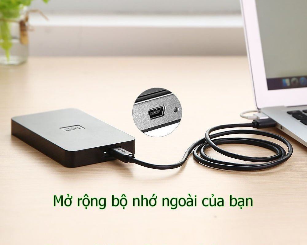 Cáp Mini USB to USB 2.0 dài 0.5m Ugreen 10354 Cáp Mini USB to USB 2.0 dài 0.5m Ugreen 10354