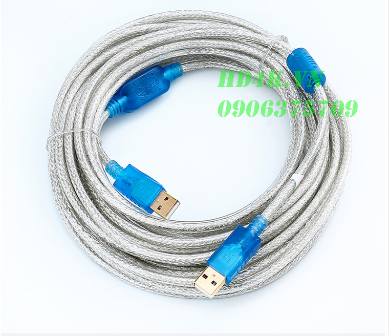 Cáp USB to USB 2.0 dài 10m 2 dầu dương DTECH DT-5026C Cáp USB to USB 2.0 dài 10m 2 dầu dương DTECH DT-5026C