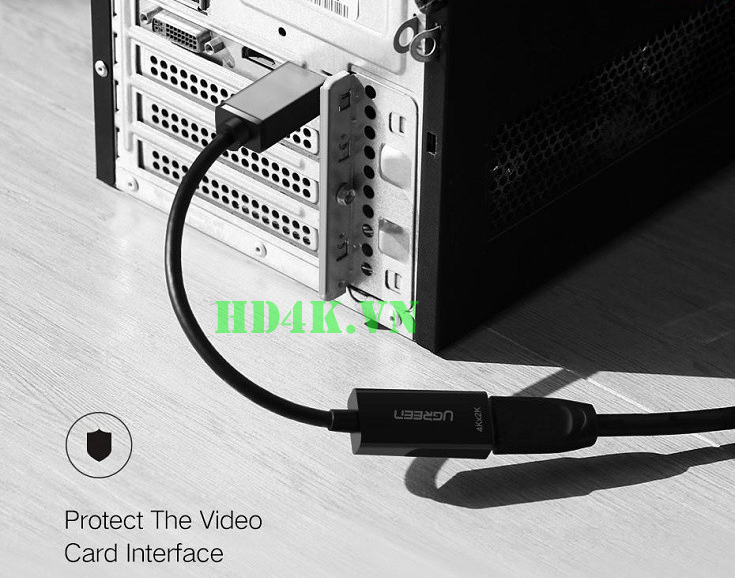 Cáp chuyển Displayport to HDMI hỗ trợ 4Kx2K Ugreen 40363 Cáp chuyển Displayport to HDMI hỗ trợ 4Kx2K Ugreen 40363