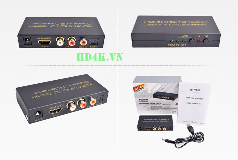 Bộ chuyển HDMI (ARC) to AV, OPTICAL, COAXIAL AIS Bộ chuyển HDMI (ARC) to AV, OPTICAL, COAXIAL AIS