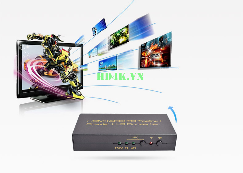 Bộ chuyển HDMI (ARC) to AV, OPTICAL, COAXIAL AIS Bộ chuyển HDMI (ARC) to AV, OPTICAL, COAXIAL AIS