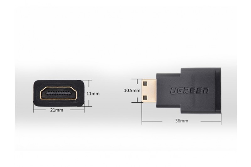dau-chuyen-mini-hdmi-to-hdmi, dau-chuyen-mini-hdmi-to-hdmi-ugreen, ugreen-20101