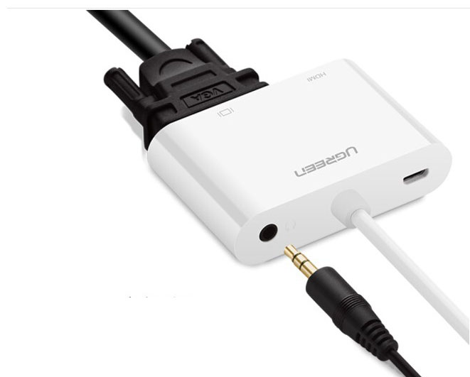 Cáp Chuyển HDMI to VGA+ HDMI Ugreen 40744 ugreen-40744, cap-chuyen-hdmi-to-hdmi, cap-chuyen-hdmi-to-vga