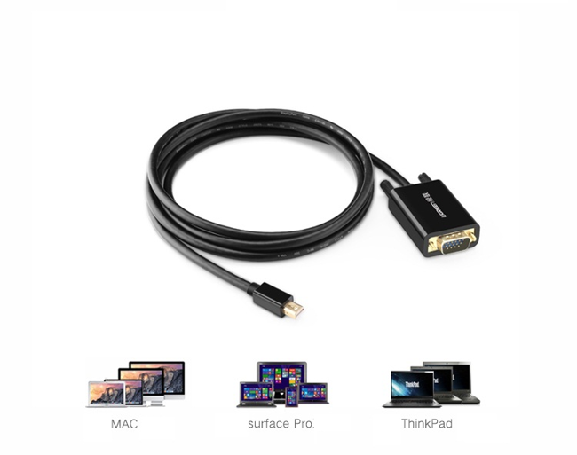 cap-chuyen-mini-displayport-to-vga-1.5m, ugreen-30596