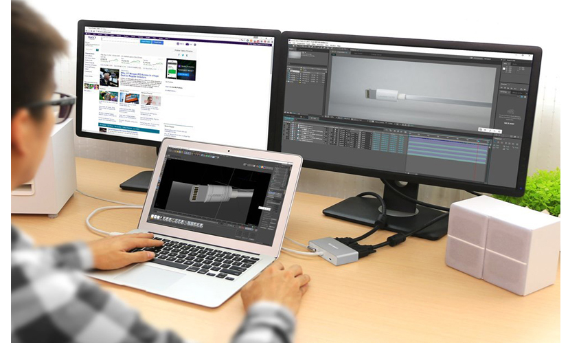 ugreen-40246, cap-chuyen-usb-to-dvi, cap-chia-dvi