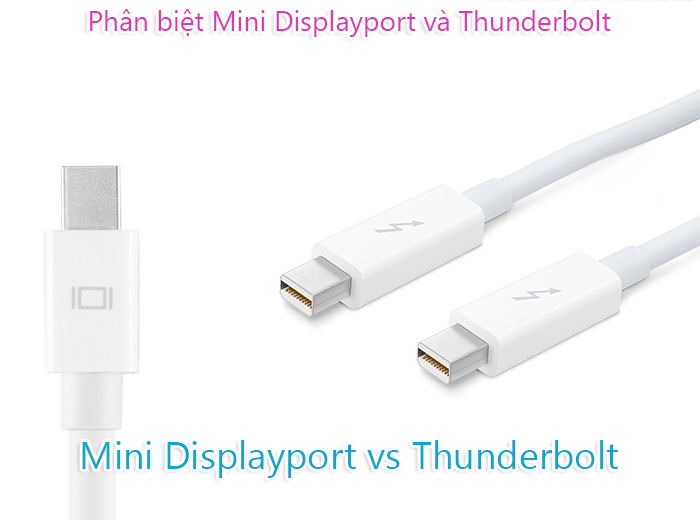 Phân biệt Cổng Mini Displayport và Thunderbolt