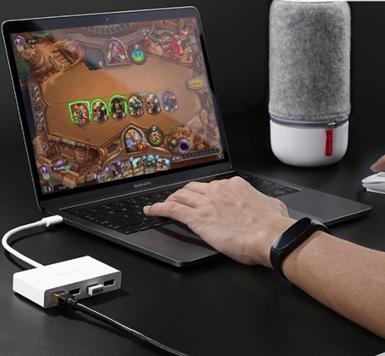Cáp chuyển USB Type-C to HUB USB 3.1, LAN Ugreen 40382 Cáp chuyển USB Type-C to HUB USB 3.1, LAN Ugreen 40382