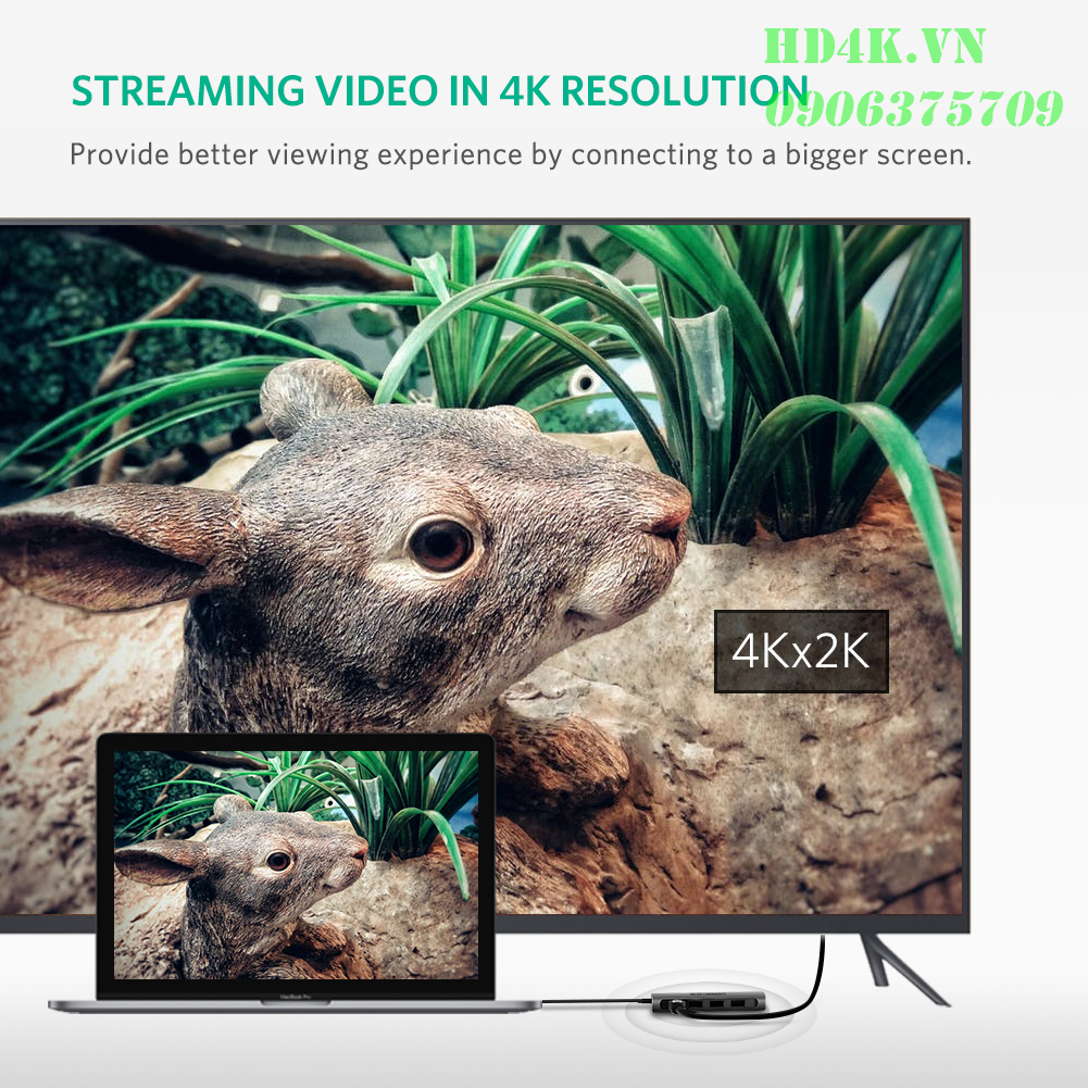 Bộ chuyển đa năng USB Type-C to HDMI, Lan, USB 3.0, SD/TF, sạc Type-C Ugreen 50538 Bộ chuyển đa năng USB Type-C to HDMI, Lan, USB 3.0, SD/TF, sạc Type-C Ugreen 50538