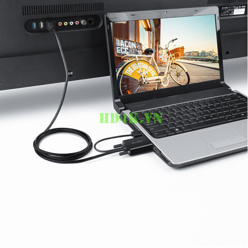Cáp chuyển VGA to HDMI dài 2m Ugreen 30840 ugreen, ugreen-30840, vga-to-hdmi, vga-to-hdmi-2m