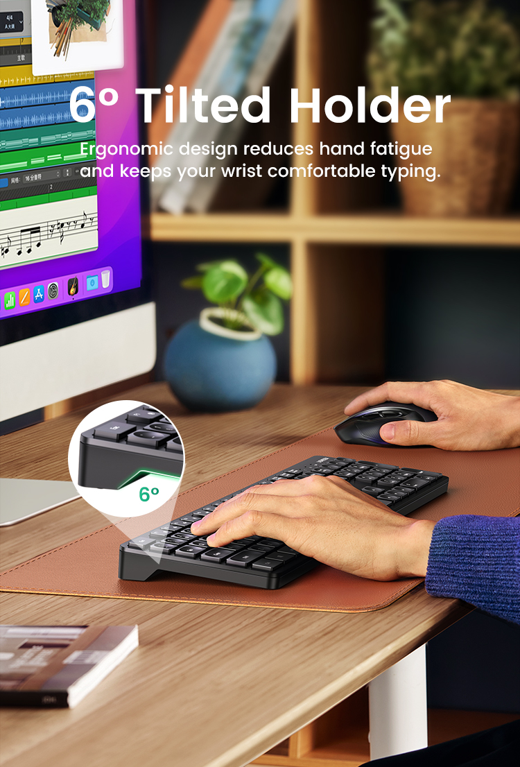 Bàn phím không dây 2.4Ghz dùng cho máy tính laptop chất liệu nhựa ABS màu đen Ugreen 90250 Bàn phím không dây 2.4Ghz dùng cho máy tính laptop chất liệu nhựa ABS màu đen Ugreen 90250