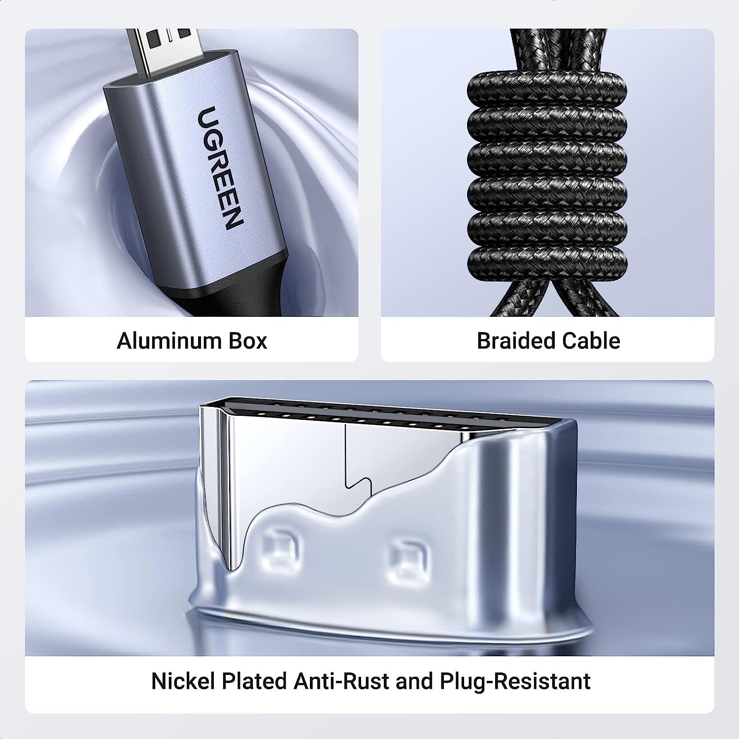 Cáp Micro HDMI to HDMI dài 2m hỗ trợ 8K Ugreen 15517 Cáp Micro HDMI to HDMI dài 2m hỗ trợ 8K Ugreen 15517