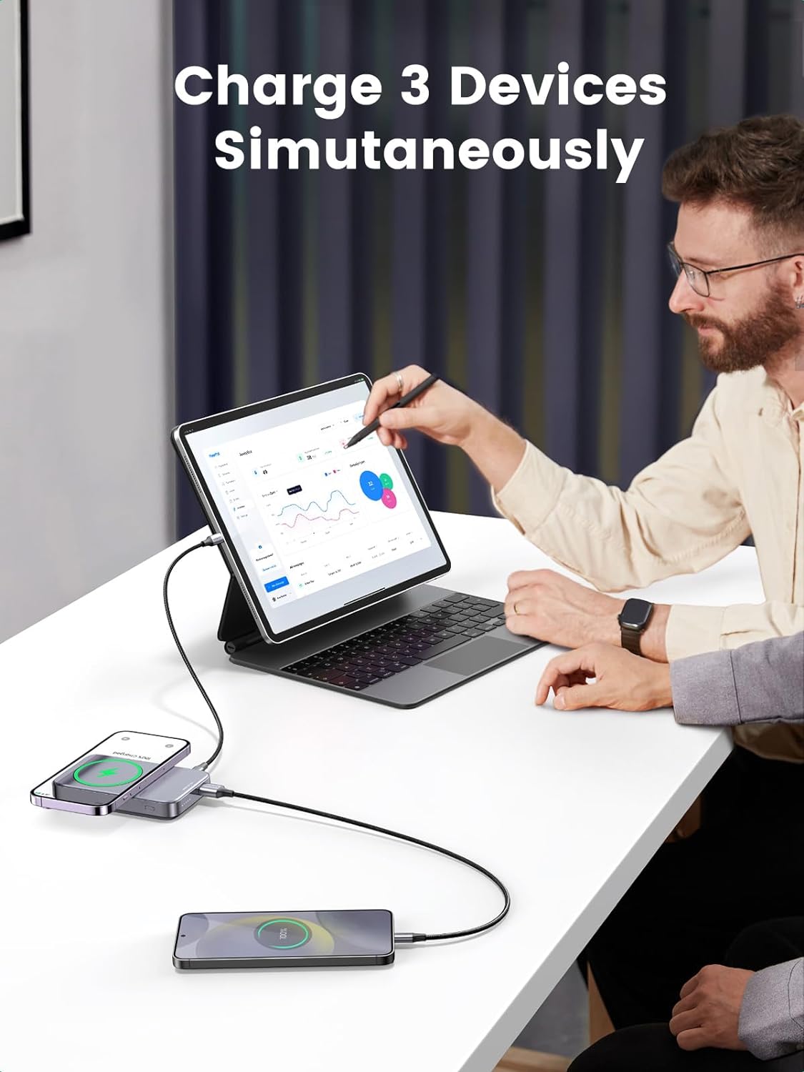 Pin sạc dự phòng 10000mAh Magnetic Wireless Power Bank Ugreen 15086 PB206 Pin sạc dự phòng 10000mAh Magnetic Wireless Power Bank Ugreen 15086 PB206