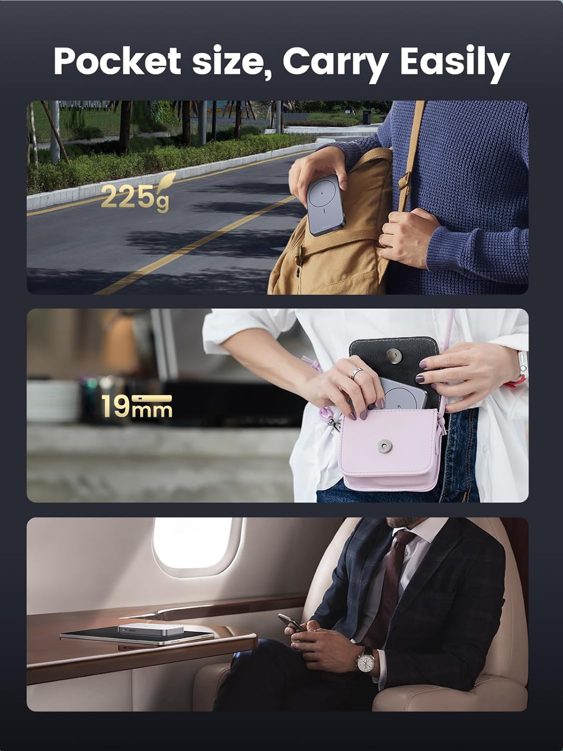 Pin sạc dự phòng 10000mAh Magnetic Wireless Power Bank Ugreen 15086 PB206 Pin sạc dự phòng 10000mAh Magnetic Wireless Power Bank Ugreen 15086 PB206