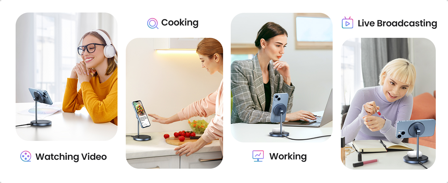 Bộ sạc không dây từ tính 2 trong 1 Ugreen 90668 Bộ sạc không dây từ tính 2 trong 1 Ugreen 90668