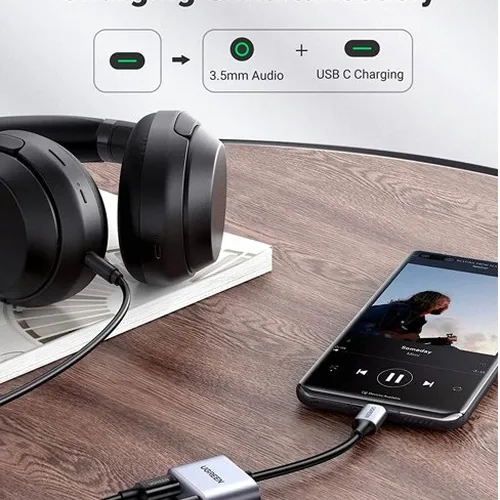 Cáp chuyển âm thanh Type C to 3.5mm + PD sạc Ugreen 60164