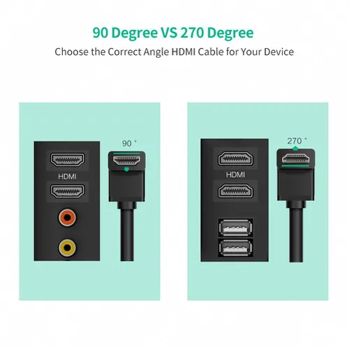 Cáp HDMI 1.4 dài 1M  Bẻ Góc Ugreen 10172