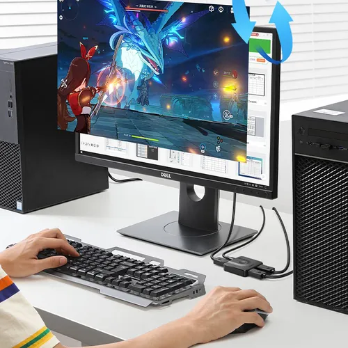 Bộ gộp Displayport 2 ra 1 hỗ trợ 4K Ugreen 60622