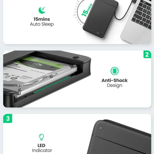 Hộp đựng ổ cứng di động SSD và HDD 2.5 inch Ugreen 10904