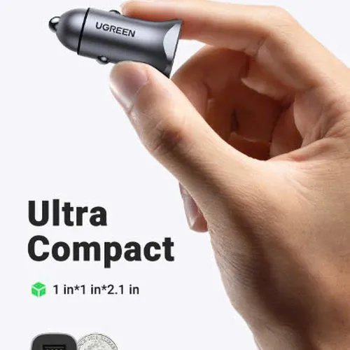 Tẩu sạc ô tô 30W cổng Type C  USB A  Ugreen 40858 CD130