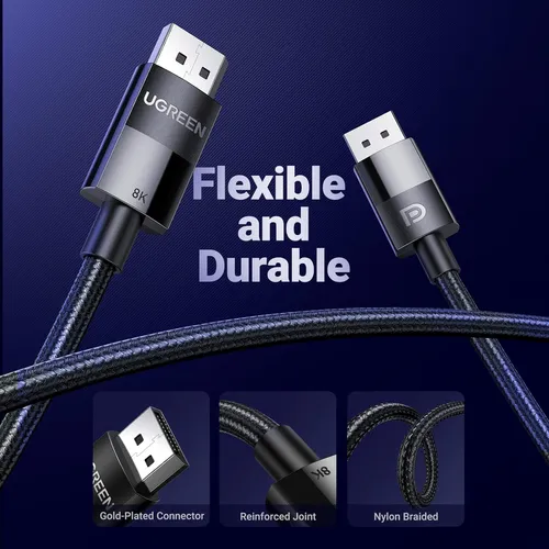 Cáp Displayport 1.4 dài 1m hỗ trợ 8K@60Hz Ugreen 80390