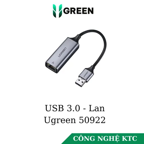Cáp chuyển USB 3.0 to Lan (10/100/1000 Mbps)  Ugreen 50922