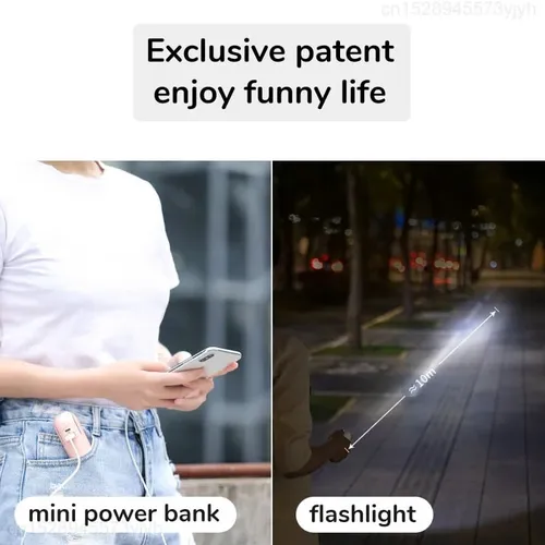 Quạt mini tích điện cầm tay 3 trong 1 Jisulife F8X