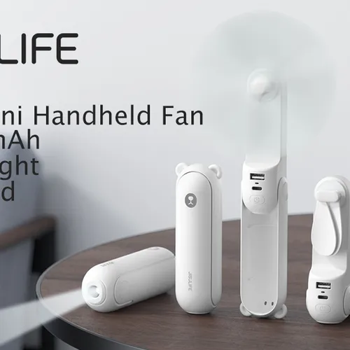 Quạt mini tích điện cầm tay 3 trong 1 Jisulife F8X