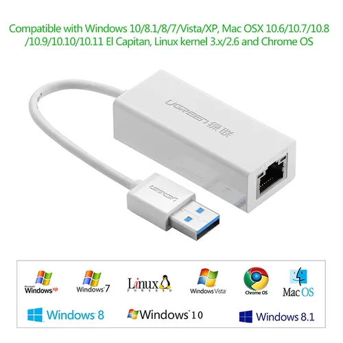 Cáp chuyển USB 3.0 to Lan Ugreen 20255 CR111