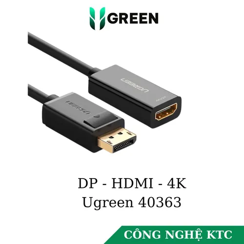 Cáp chuyển Displayport to HDMI hỗ trợ 4Kx2K Ugreen 40363
