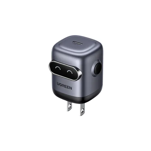 Sạc điện thoại 1 cổng USB-C GaN 30W màu đen xám tạo hình robot Ugreen 45004 X662