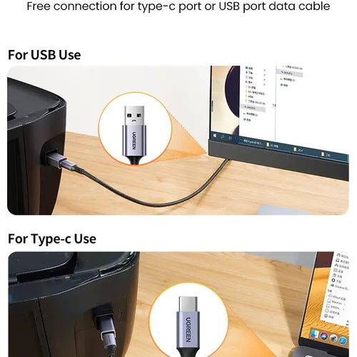 Đầu chuyển Type C sang cổng máy in Ugreen 20120