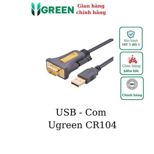 Cáp chuyển USB to RS232 (DB9) dài 1m Ugreen 20210