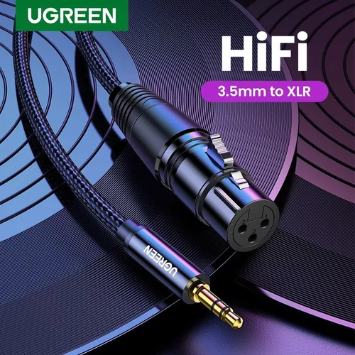 Cáp âm thanh 3.5mm sang Canon (XLR) dài 2m Ugreen 20244