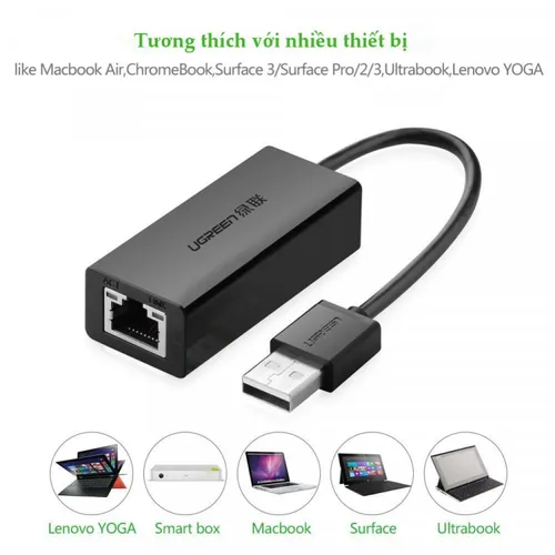 Cáp chuyển USB 2.0 to LAN 10/100Mbps Ugreen 20254 CR110