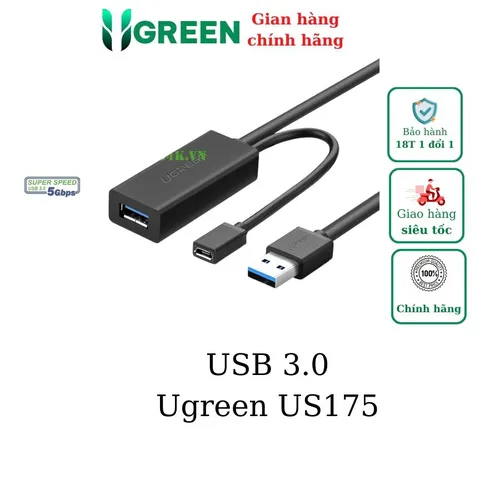 Cáp Nối Dài USB 3.0 dài 5m Chipset Ugreen 20826