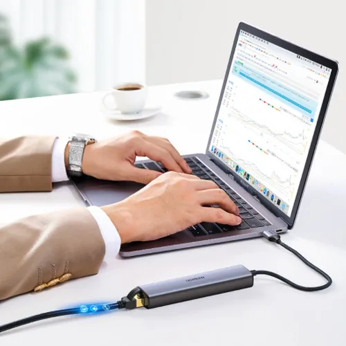 Bộ chia USB 3.0 ra 3 cổng USB 3.0 + Lan 1000Mbps Ugreen 20915