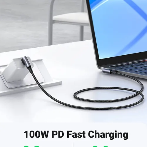 Cáp USB Type C dài 1m góc 90 PD 100W Ugreen 70696