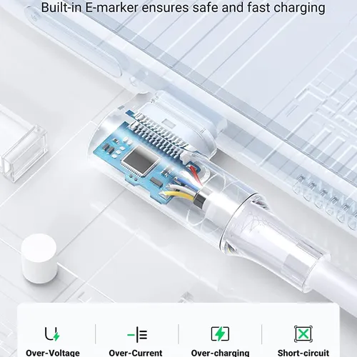 Cáp USB Type C dài 1m góc 90 PD 100W Ugreen 70696