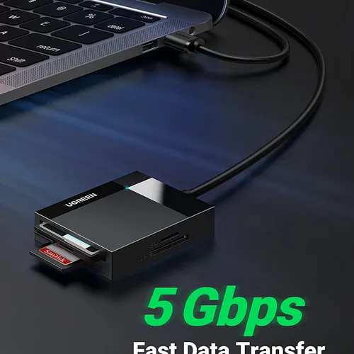 Đầu đọc thẻ USB 3.0 đa năng CF SD TF MS dài 1M Ugreen (30231)