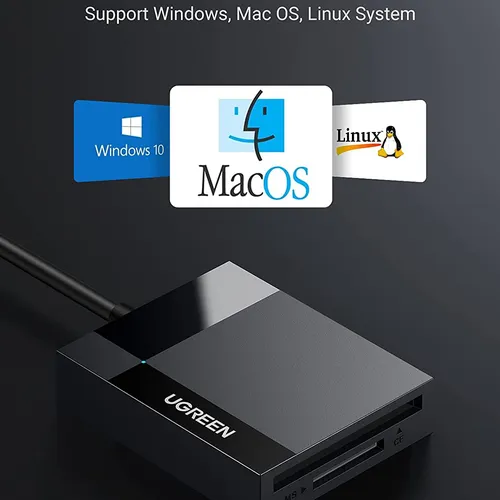 Đầu đọc thẻ USB 3.0 đa năng CF SD TF MS dài 1M Ugreen (30231)