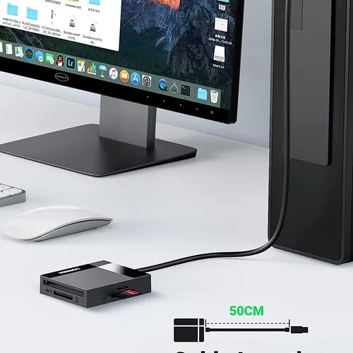 Đầu đọc thẻ USB 3.0 đa năng CF SD TF MS dài 1M Ugreen (30231)