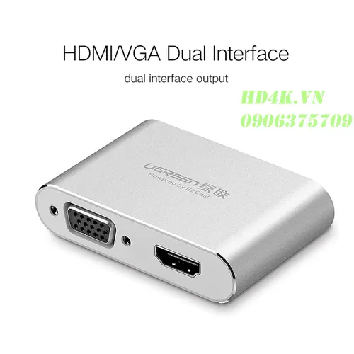 Bộ chuyển điện thoại sang TV (HDMI + VGA) Ugreen 30522