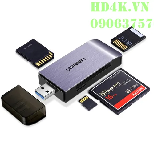 Đầu đọc thẻ USB 3.0 hỗ trợ SD/TF/CF/MS Ugreen 50541