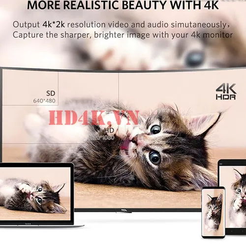 Cáp chuyển đổi USB Type-C to HDMI hỗ trợ 4K, 3D Ugreen 30841